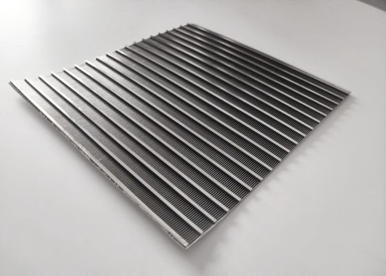 Wear Resistance Wedge Wire Screen , 304 Stainless Steel Screen 0.3mm Slot